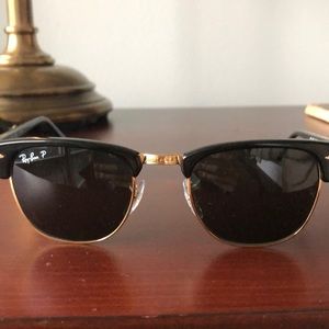 Ray-Ban Clubmaster Metal, Gold, Polarized